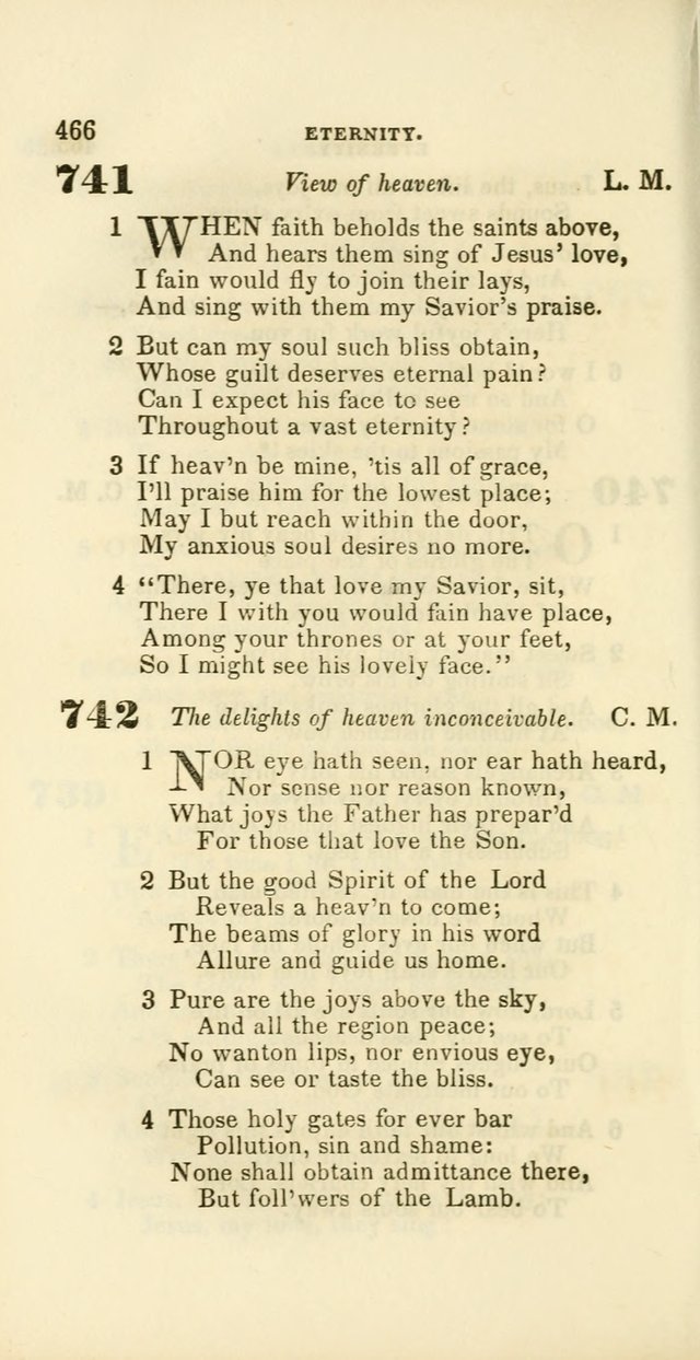 Hymns: selected and original, for public and private worship (60th ed., 1st rev. ed.) page 466