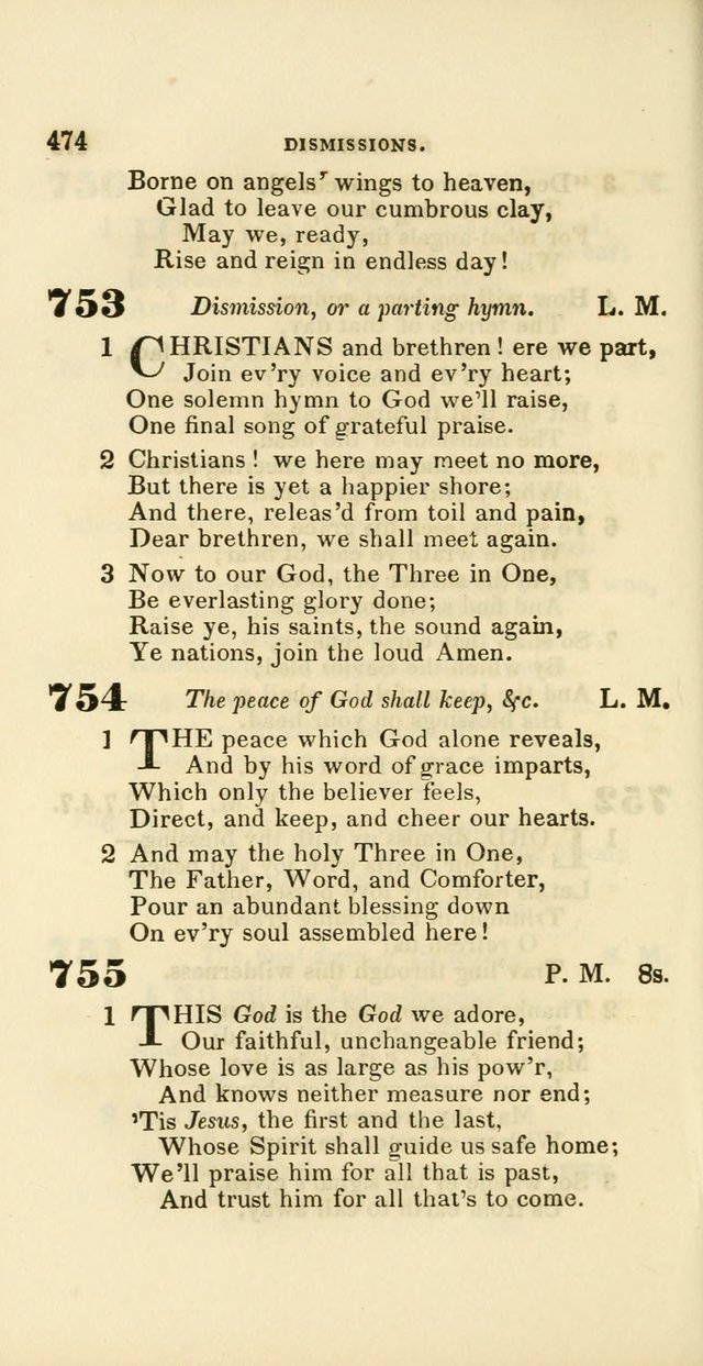 Hymns: selected and original, for public and private worship (60th ed., 1st rev. ed.) page 474