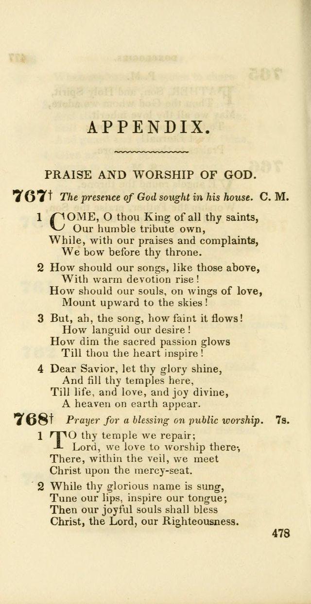 Hymns: selected and original, for public and private worship (60th ed., 1st rev. ed.) page 478