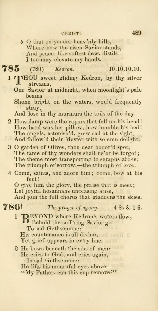 Hymns: selected and original, for public and private worship (60th ed., 1st rev. ed.) page 489