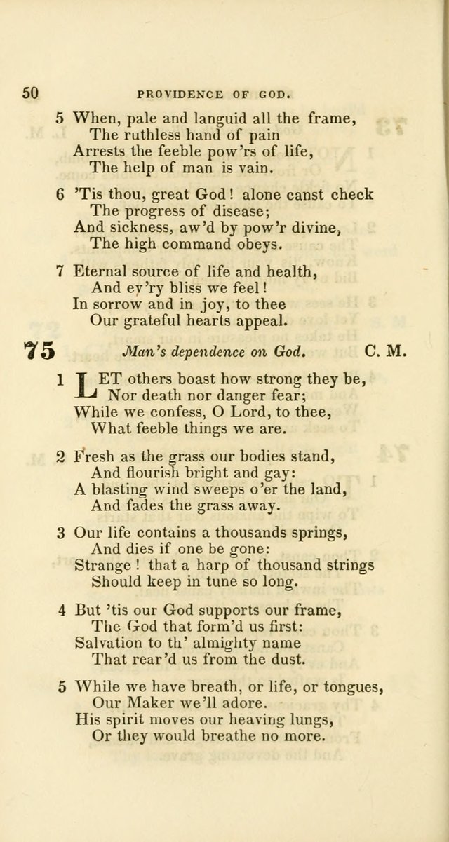 Hymns: selected and original, for public and private worship (60th ed., 1st rev. ed.) page 50