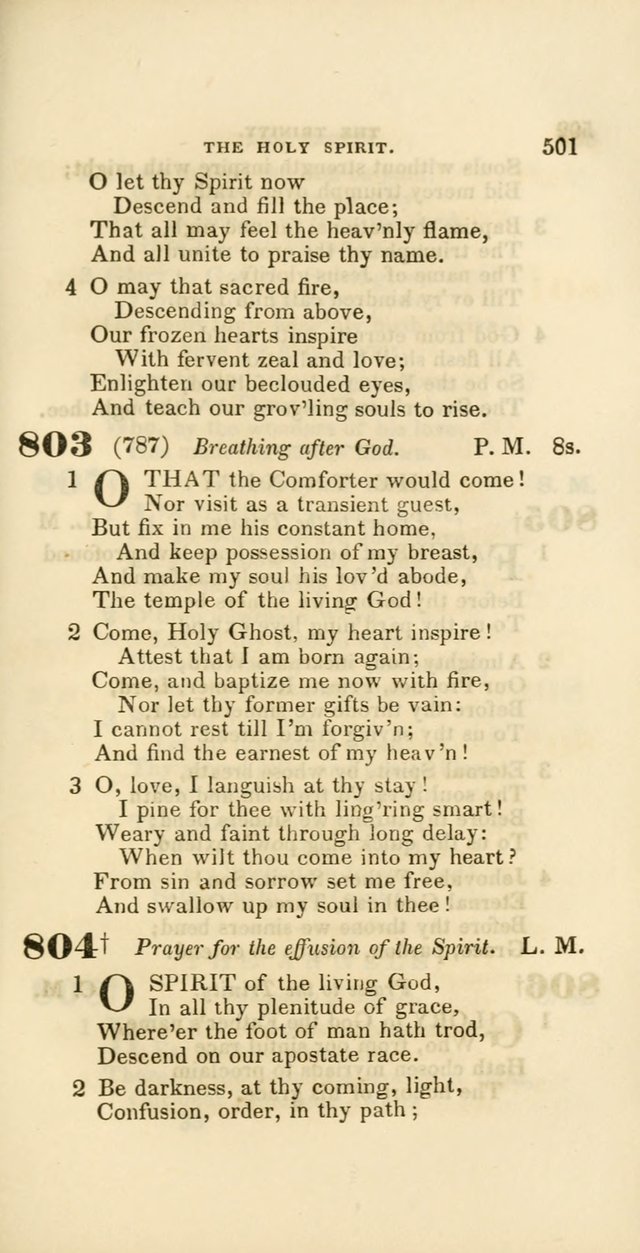 Hymns: selected and original, for public and private worship (60th ed., 1st rev. ed.) page 501