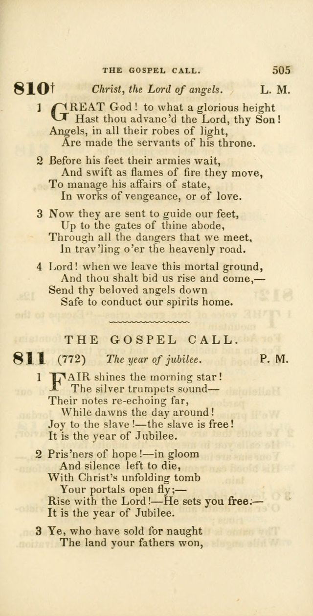 Hymns: selected and original, for public and private worship (60th ed., 1st rev. ed.) page 505