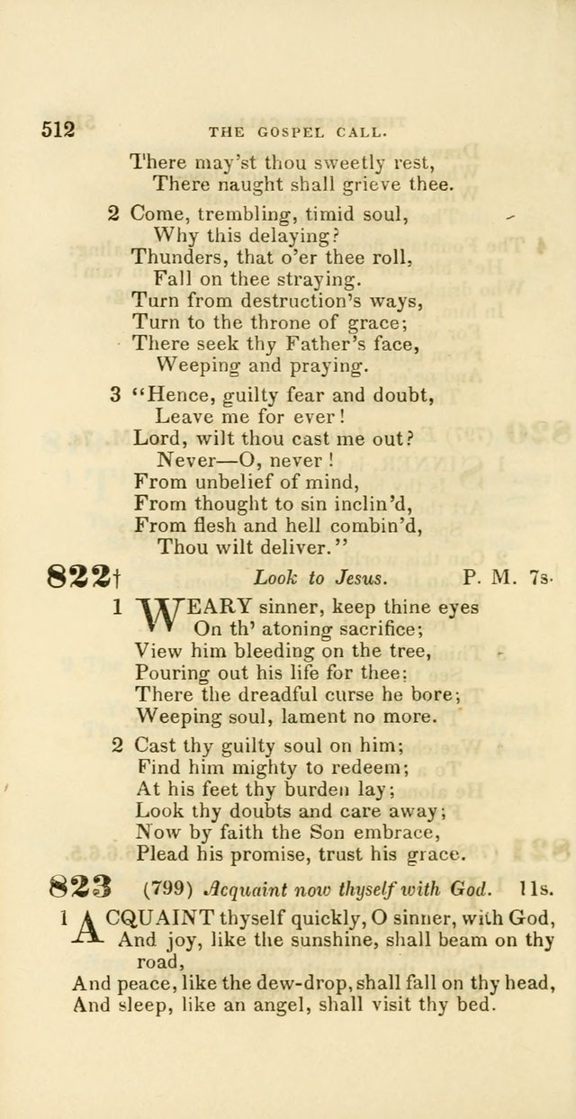 Hymns: selected and original, for public and private worship (60th ed., 1st rev. ed.) page 512