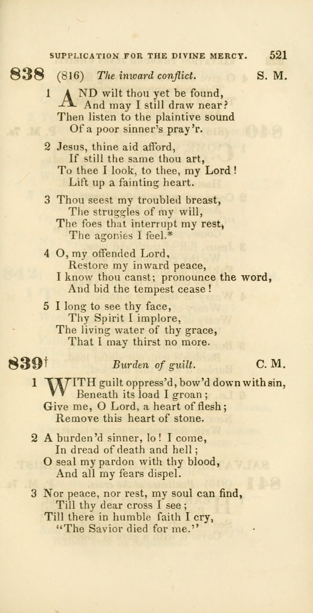 Hymns: selected and original, for public and private worship (60th ed., 1st rev. ed.) page 521