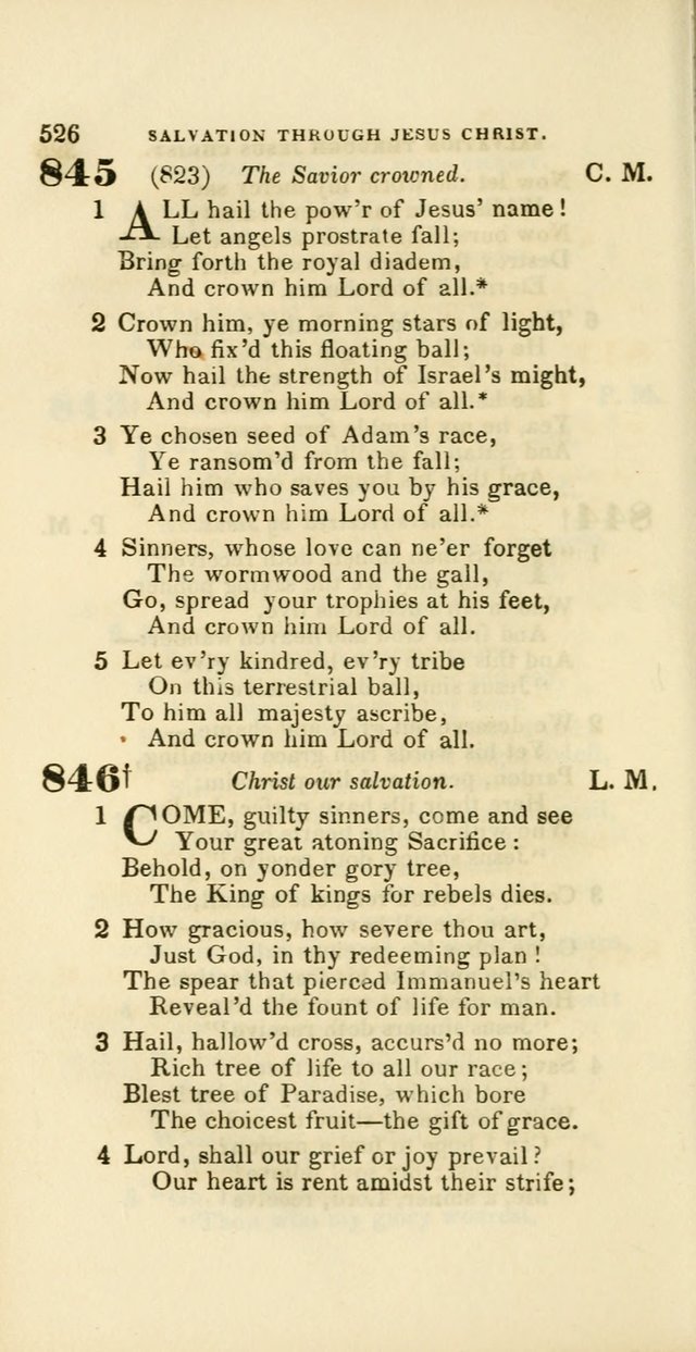 Hymns: selected and original, for public and private worship (60th ed., 1st rev. ed.) page 526