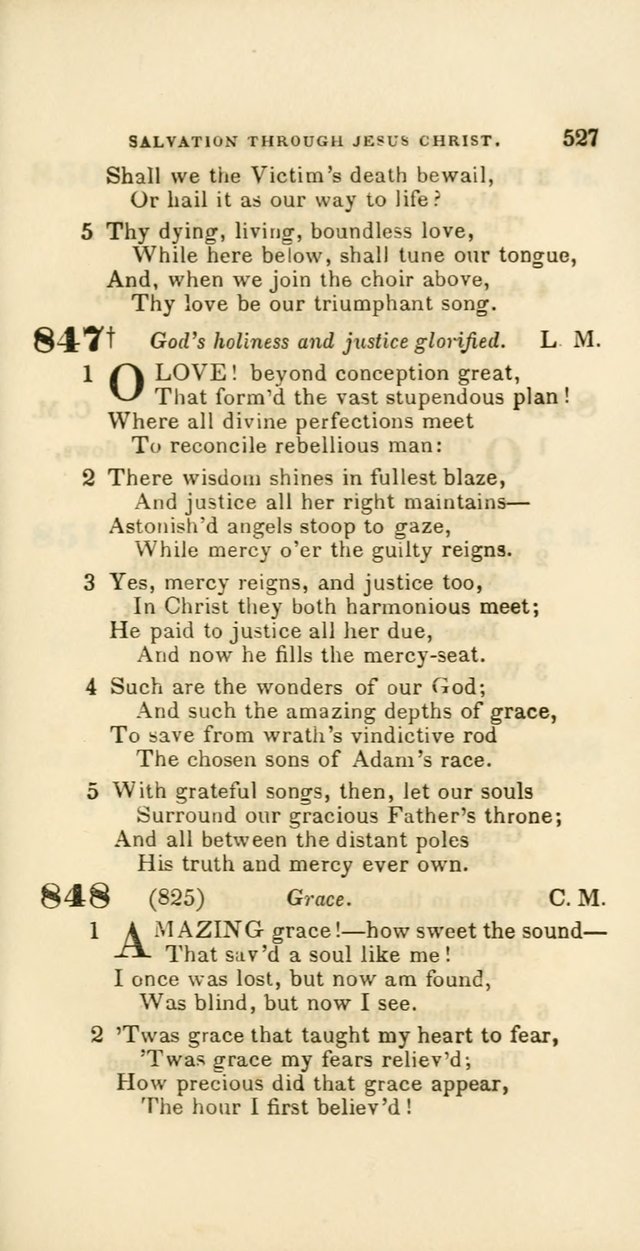 Hymns: selected and original, for public and private worship (60th ed., 1st rev. ed.) page 527