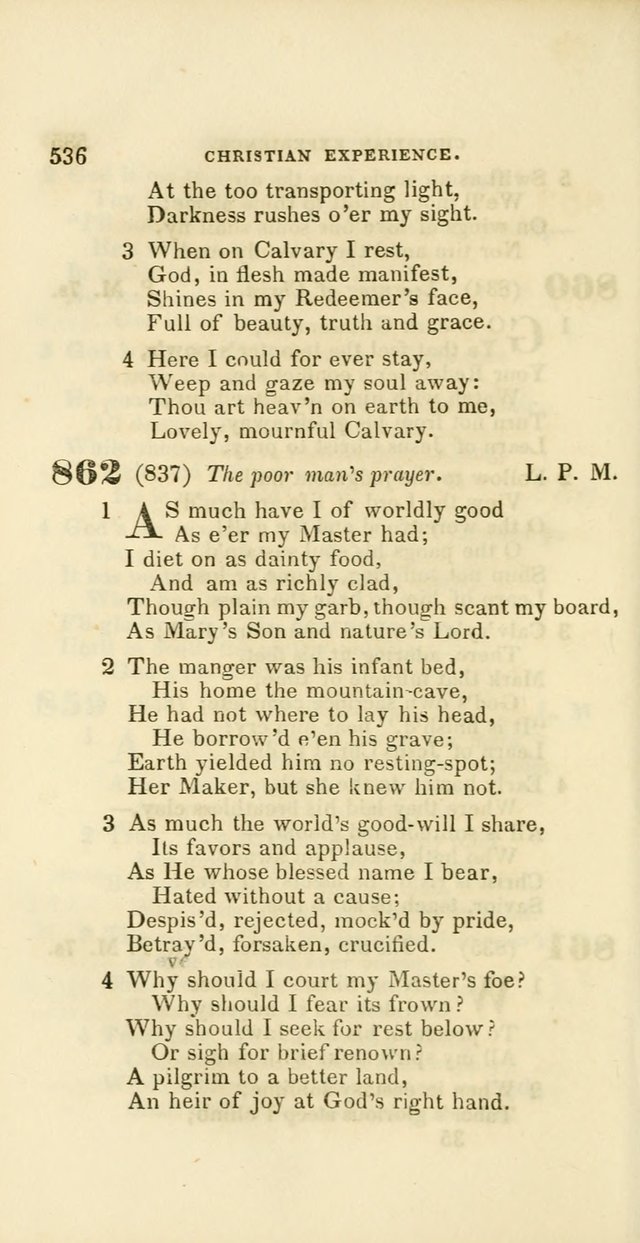 Hymns: selected and original, for public and private worship (60th ed., 1st rev. ed.) page 536