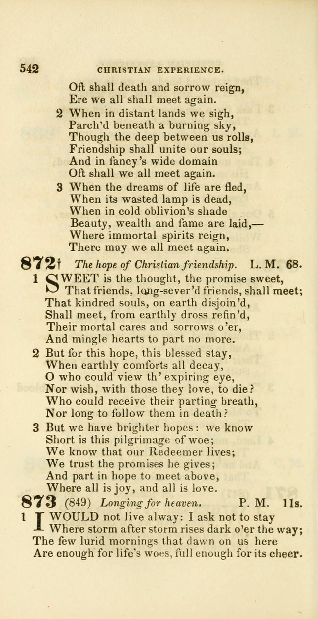 Hymns: selected and original, for public and private worship (60th ed., 1st rev. ed.) page 542