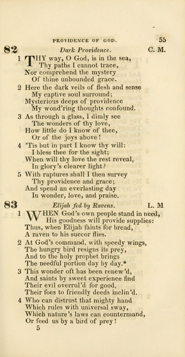 Hymns: selected and original, for public and private worship (60th ed., 1st rev. ed.) page 55