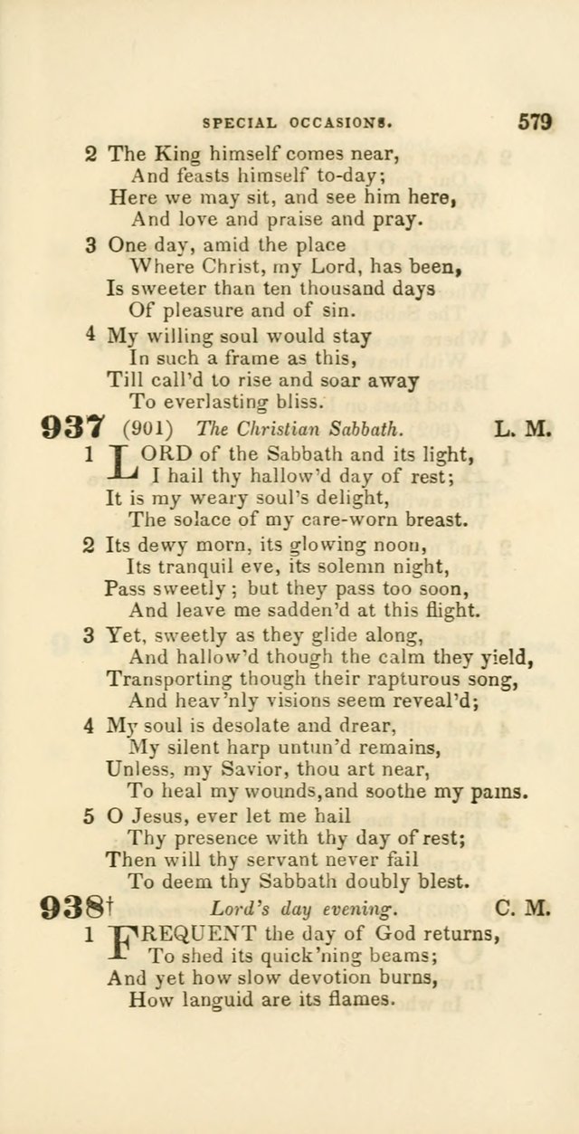 Hymns: selected and original, for public and private worship (60th ed., 1st rev. ed.) page 579