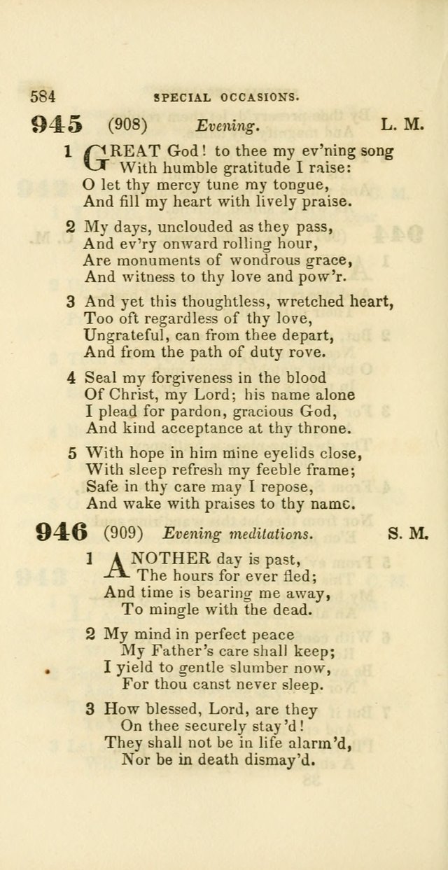 Hymns: selected and original, for public and private worship (60th ed., 1st rev. ed.) page 584