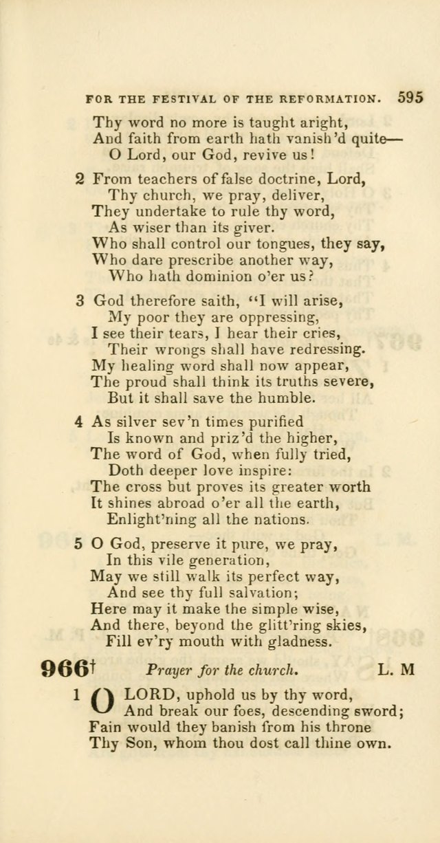 Hymns: selected and original, for public and private worship (60th ed., 1st rev. ed.) page 595