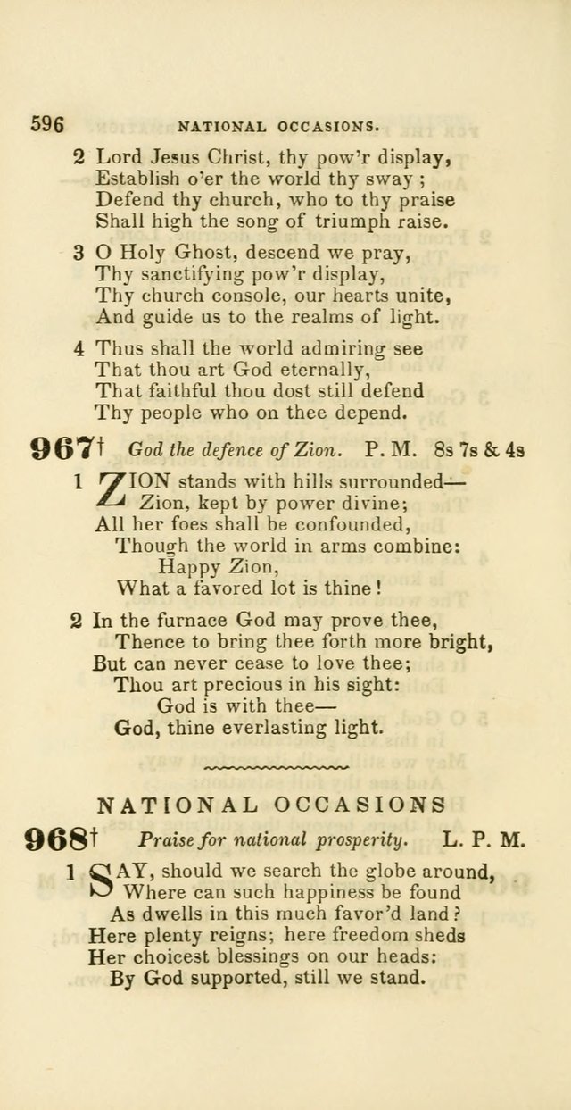 Hymns: selected and original, for public and private worship (60th ed., 1st rev. ed.) page 596