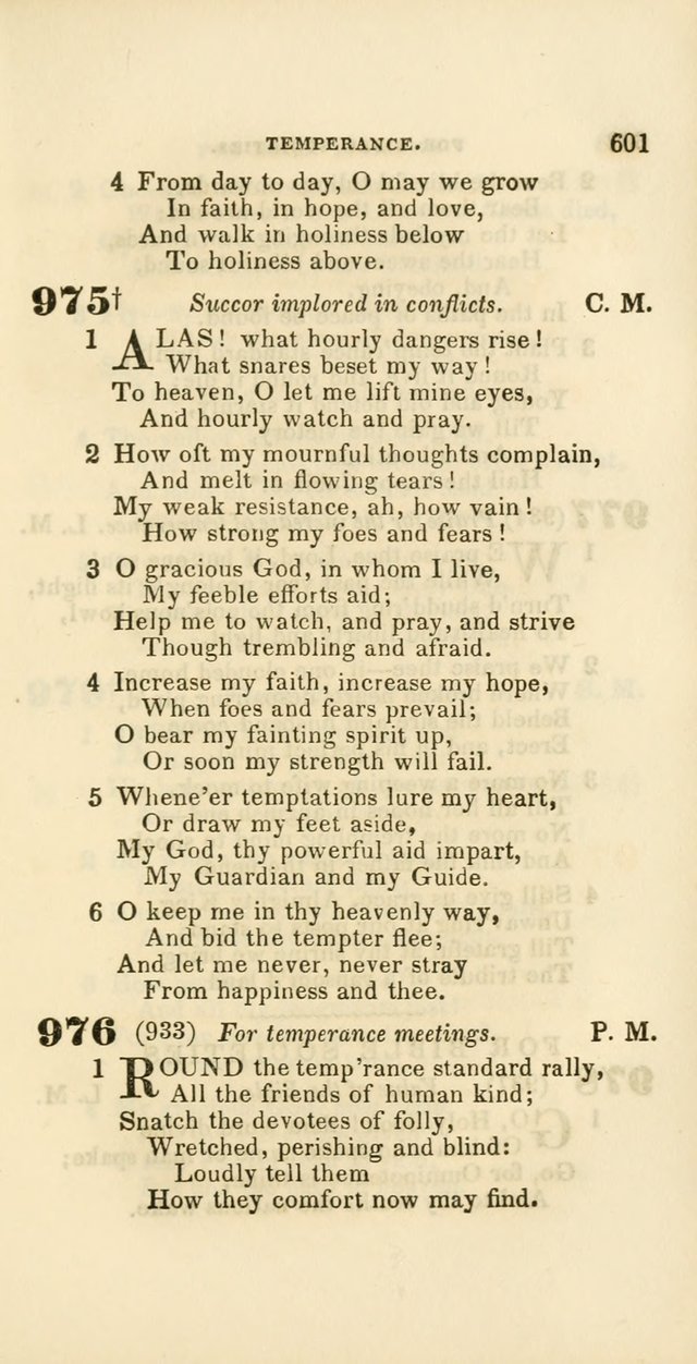 Hymns: selected and original, for public and private worship (60th ed., 1st rev. ed.) page 601