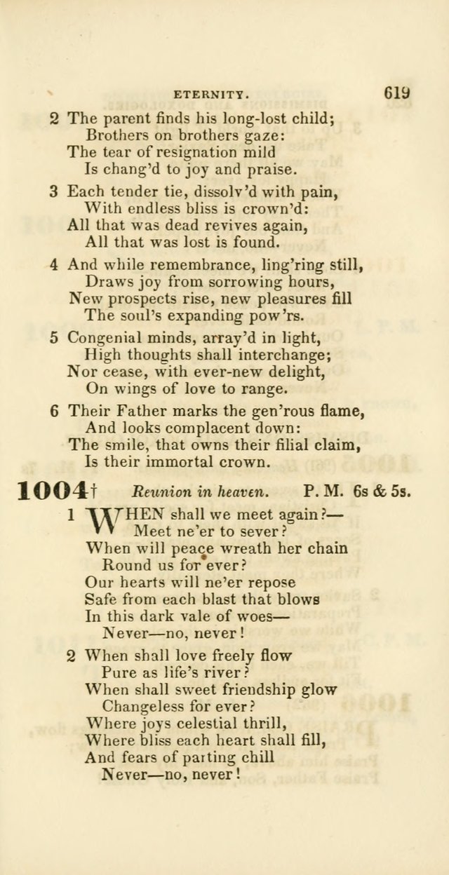 Hymns: selected and original, for public and private worship (60th ed., 1st rev. ed.) page 619