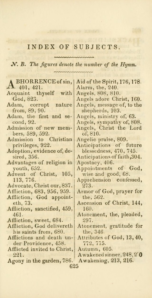 Hymns: selected and original, for public and private worship (60th ed., 1st rev. ed.) page 625