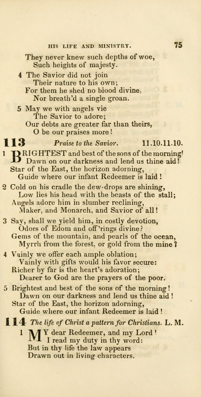 Hymns: selected and original, for public and private worship (60th ed., 1st rev. ed.) page 75