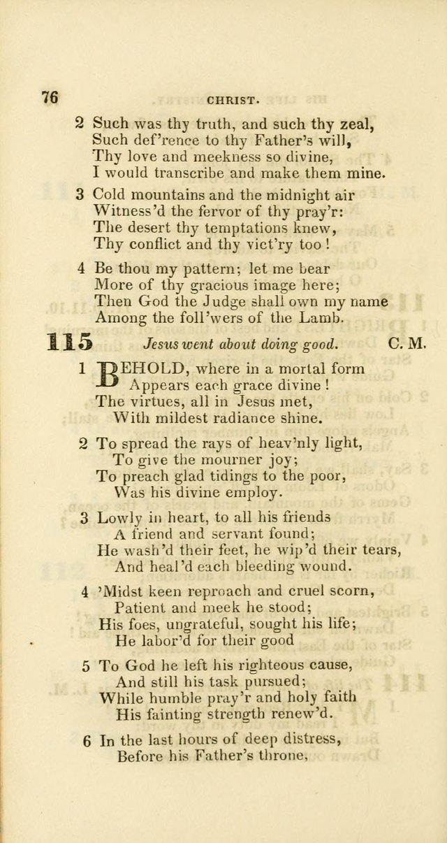 Hymns: selected and original, for public and private worship (60th ed., 1st rev. ed.) page 76