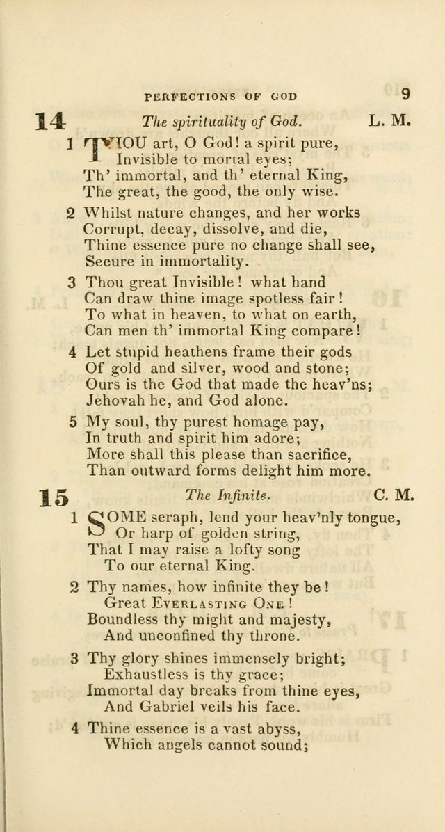 Hymns: selected and original, for public and private worship (60th ed., 1st rev. ed.) page 9