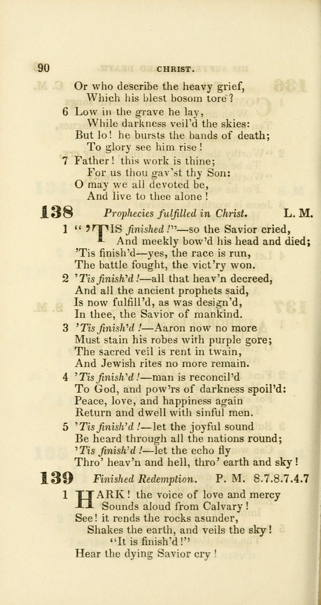 Hymns: selected and original, for public and private worship (60th ed., 1st rev. ed.) page 90