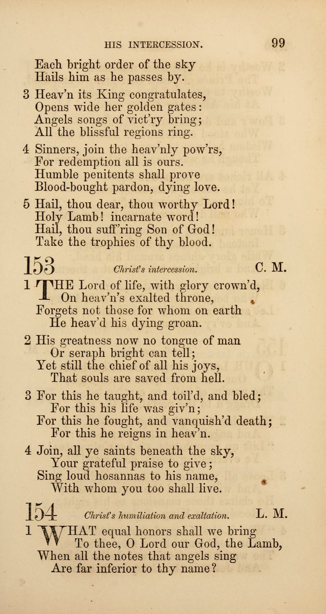 Hymns: selected and original, for public and  private worship (4th ed. 3rd rev. ed.) page 103