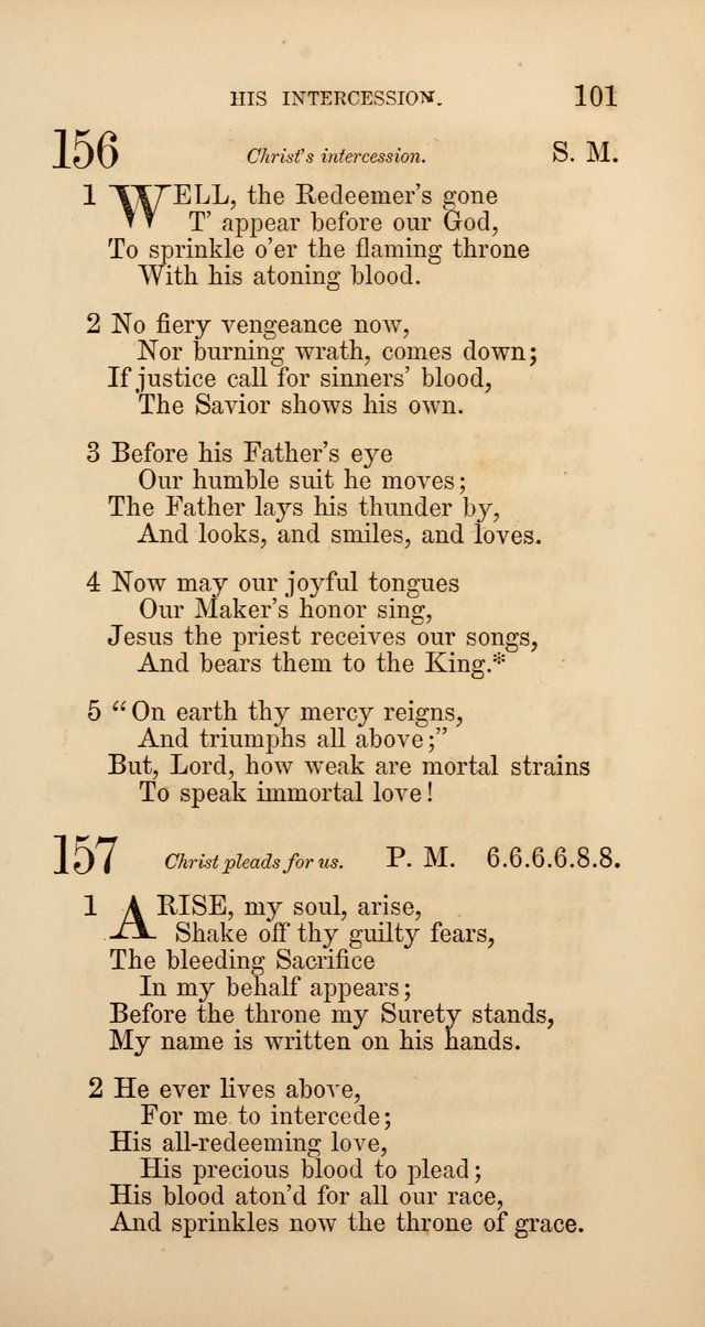 Hymns: selected and original, for public and  private worship (4th ed. 3rd rev. ed.) page 105