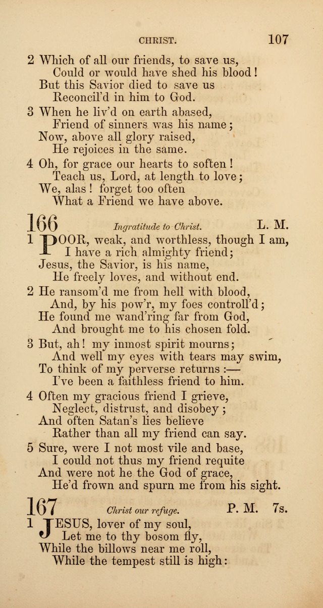 Hymns: selected and original, for public and  private worship (4th ed. 3rd rev. ed.) page 113