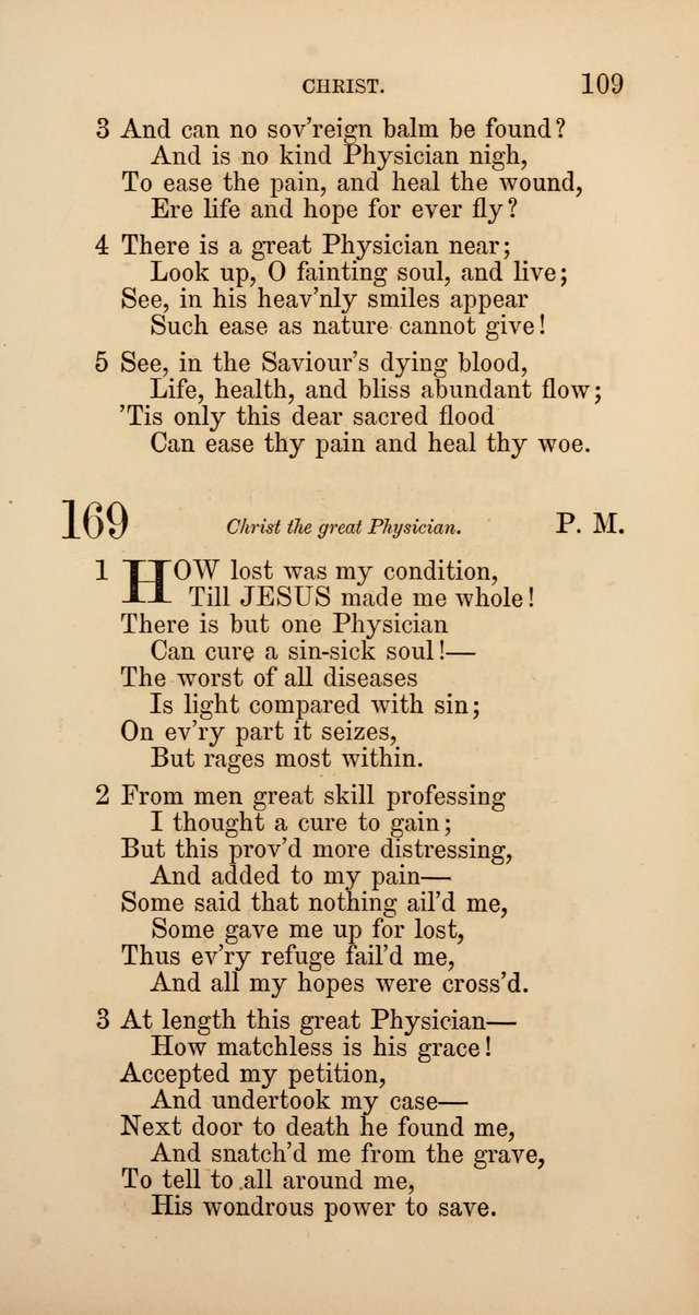 Hymns: selected and original, for public and  private worship (4th ed. 3rd rev. ed.) page 115