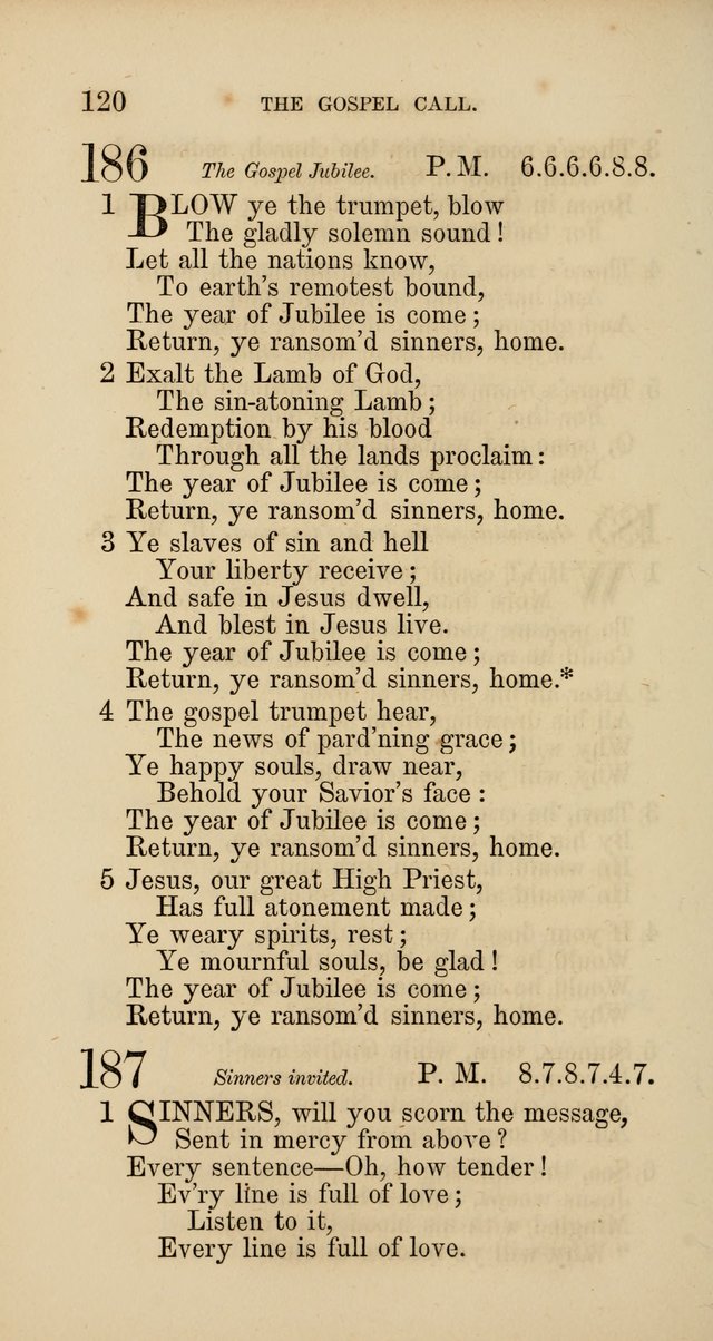 Hymns: selected and original, for public and  private worship (4th ed. 3rd rev. ed.) page 126