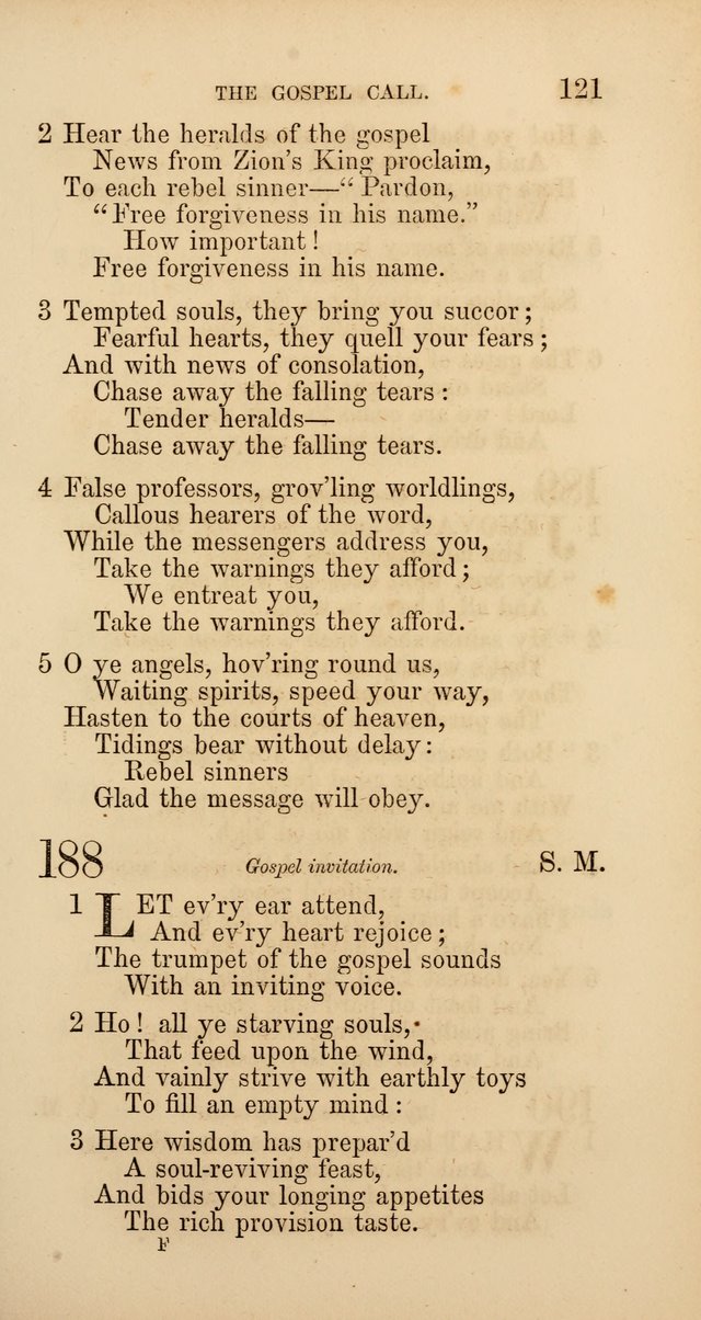 Hymns: selected and original, for public and  private worship (4th ed. 3rd rev. ed.) page 127