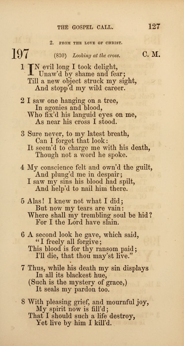 Hymns: selected and original, for public and  private worship (4th ed. 3rd rev. ed.) page 133