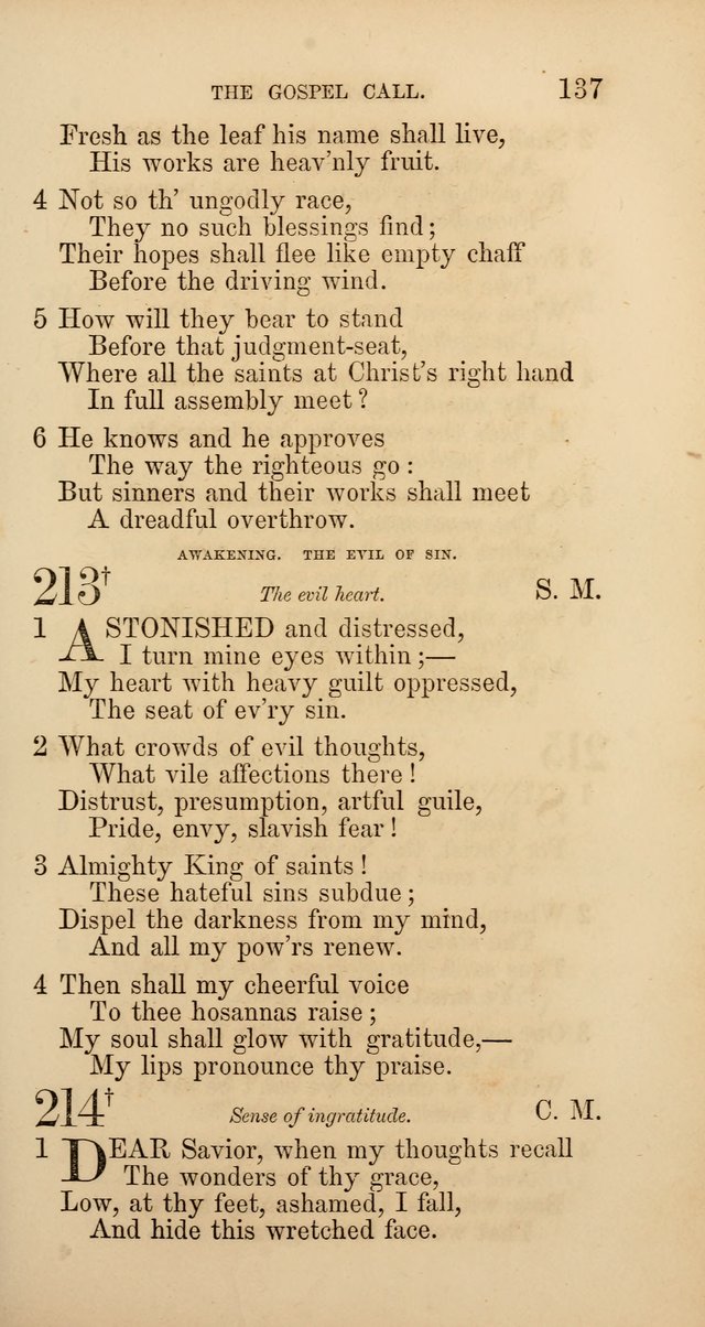 Hymns: selected and original, for public and  private worship (4th ed. 3rd rev. ed.) page 143