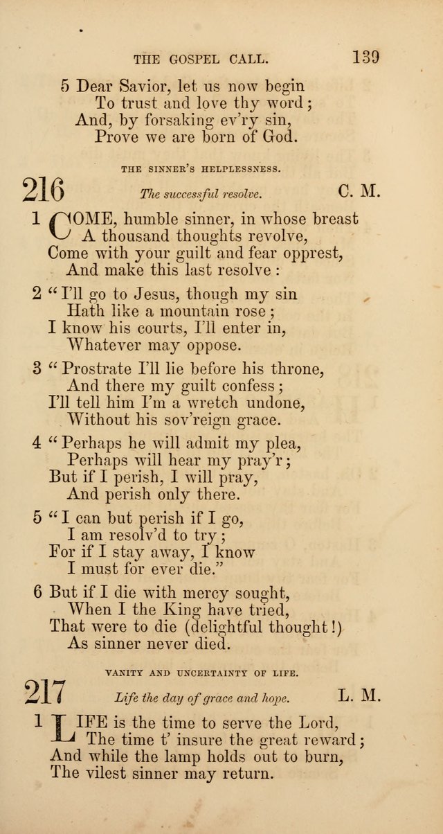 Hymns: selected and original, for public and  private worship (4th ed. 3rd rev. ed.) page 145