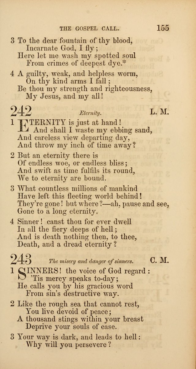 Hymns: selected and original, for public and  private worship (4th ed. 3rd rev. ed.) page 163