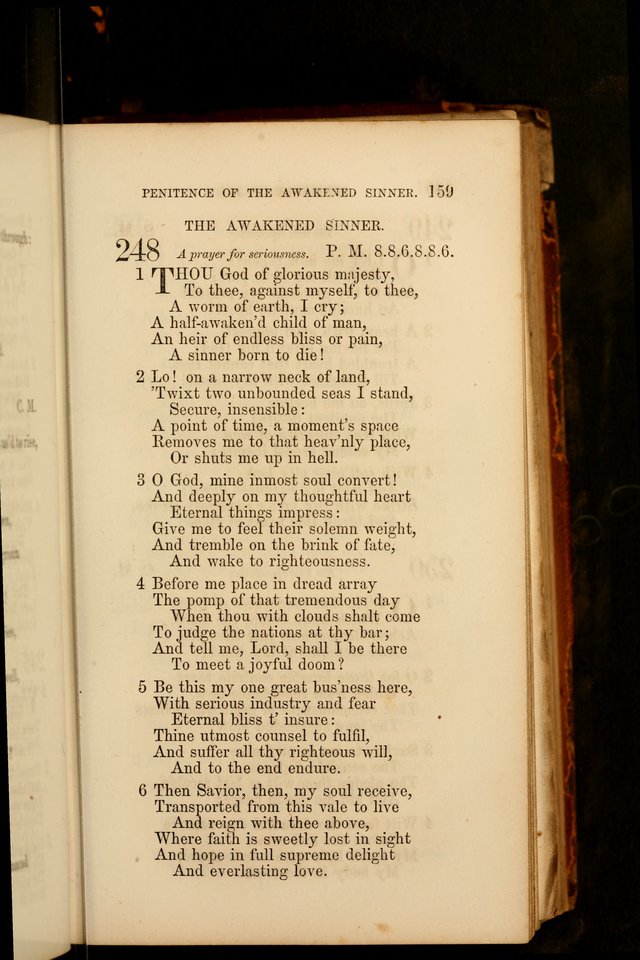 Hymns: selected and original, for public and  private worship (4th ed. 3rd rev. ed.) page 169