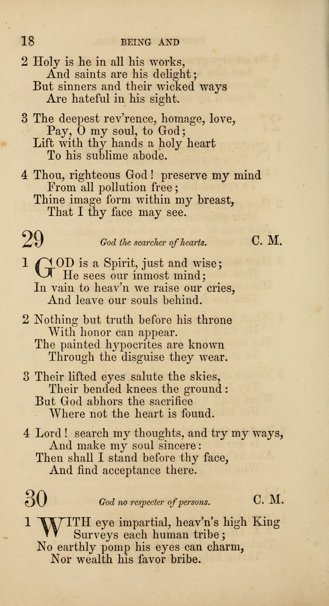 Hymns: selected and original, for public and  private worship (4th ed. 3rd rev. ed.) page 18