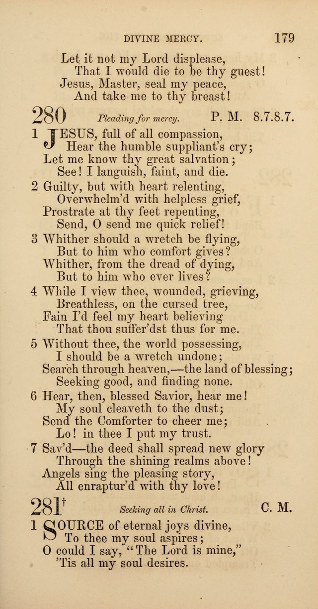 Hymns: selected and original, for public and  private worship (4th ed. 3rd rev. ed.) page 191