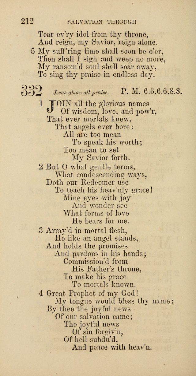 Hymns: selected and original, for public and  private worship (4th ed. 3rd rev. ed.) page 226