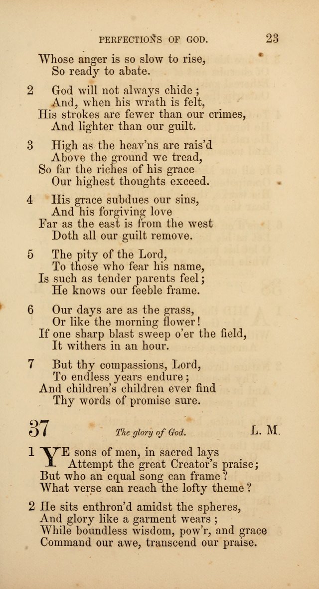 Hymns: selected and original, for public and  private worship (4th ed. 3rd rev. ed.) page 23