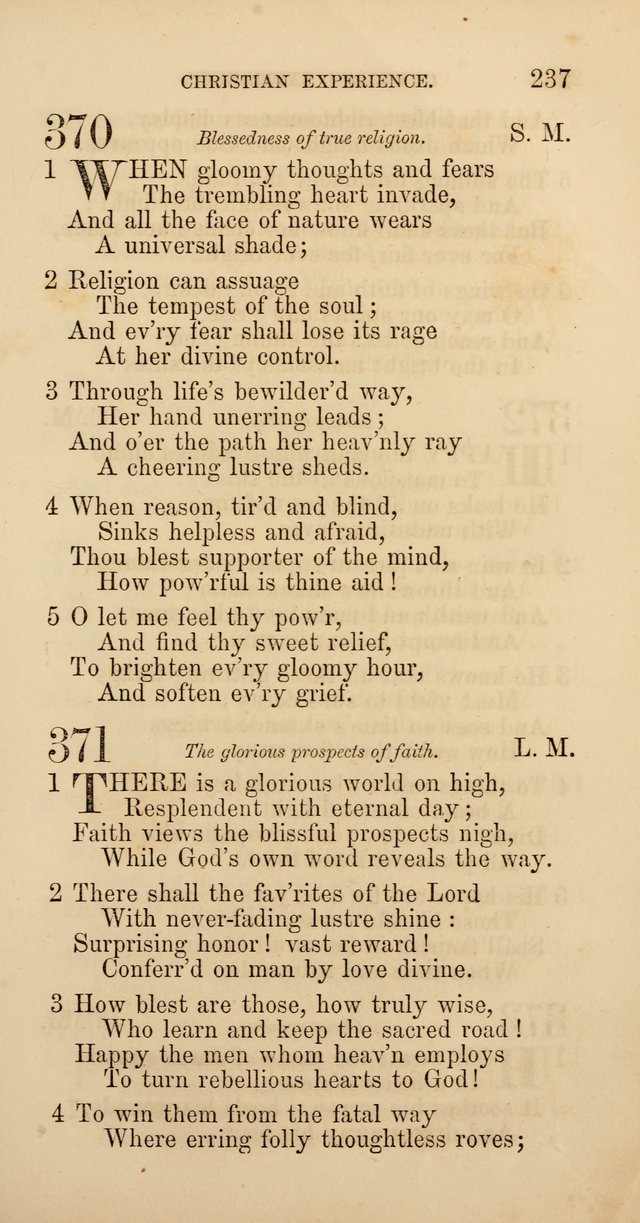 Hymns: selected and original, for public and  private worship (4th ed. 3rd rev. ed.) page 255