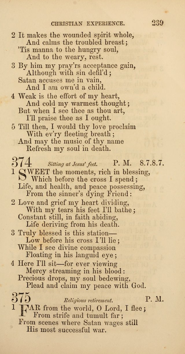 Hymns: selected and original, for public and  private worship (4th ed. 3rd rev. ed.) page 257