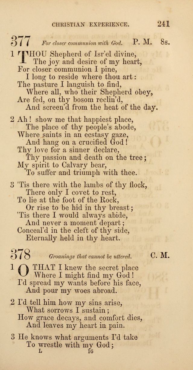 Hymns: selected and original, for public and  private worship (4th ed. 3rd rev. ed.) page 259