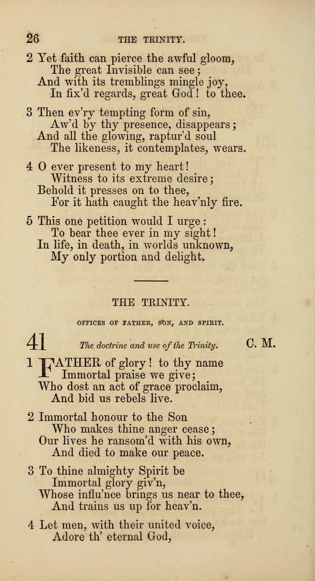 Hymns: selected and original, for public and  private worship (4th ed. 3rd rev. ed.) page 26