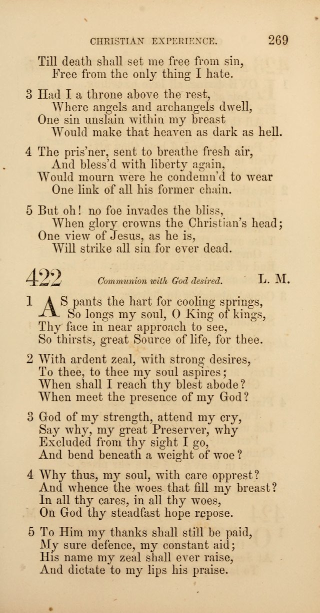 Hymns: selected and original, for public and  private worship (4th ed. 3rd rev. ed.) page 287