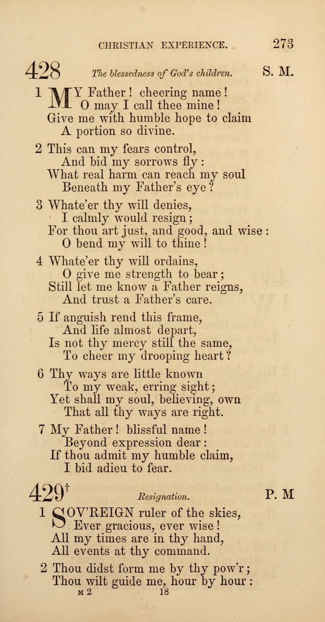 Hymns: selected and original, for public and  private worship (4th ed. 3rd rev. ed.) page 291