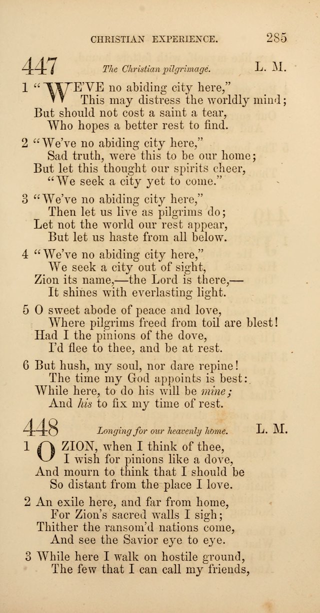 Hymns: selected and original, for public and  private worship (4th ed. 3rd rev. ed.) page 303