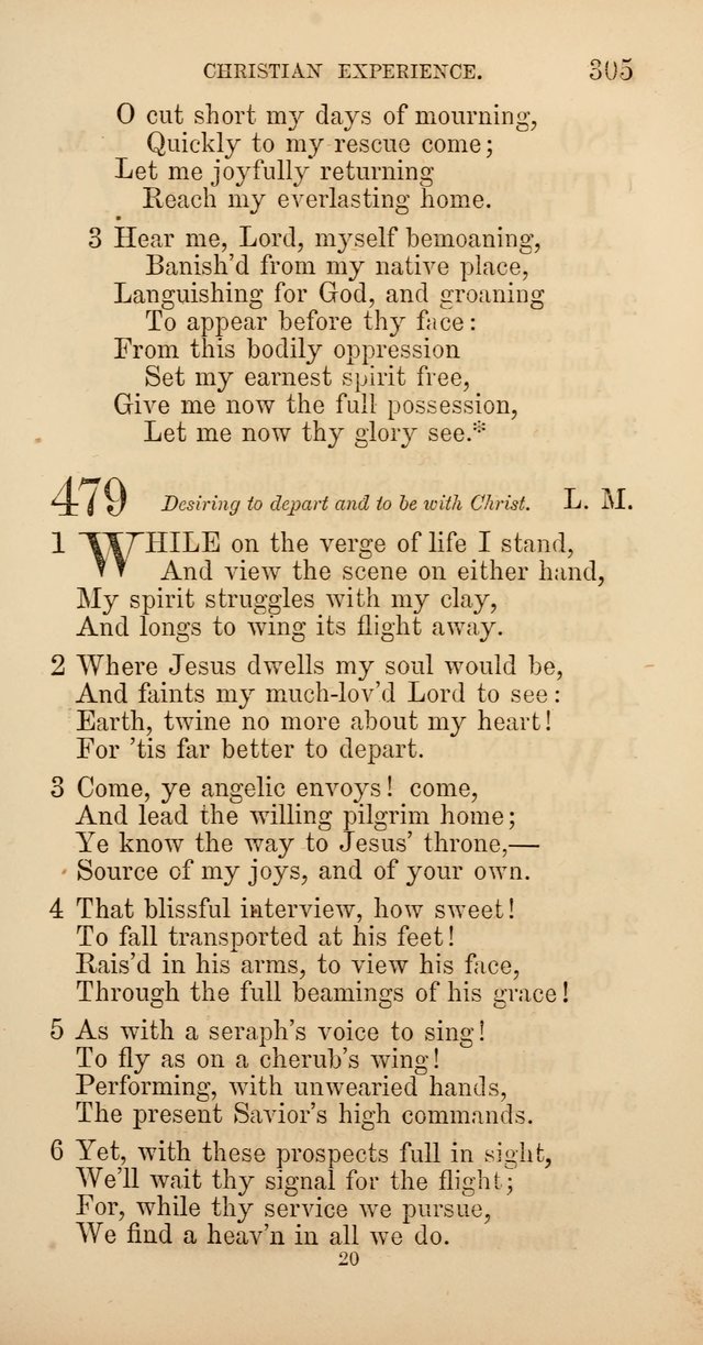 Hymns: selected and original, for public and  private worship (4th ed. 3rd rev. ed.) page 323