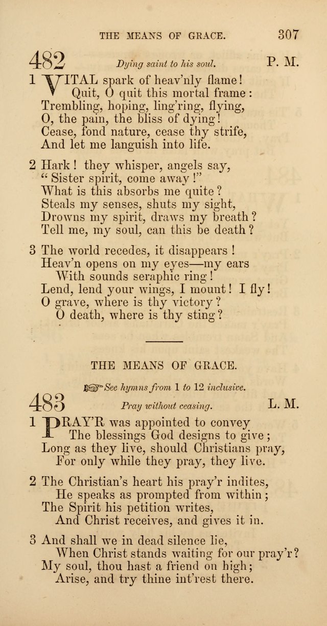 Hymns: selected and original, for public and  private worship (4th ed. 3rd rev. ed.) page 325