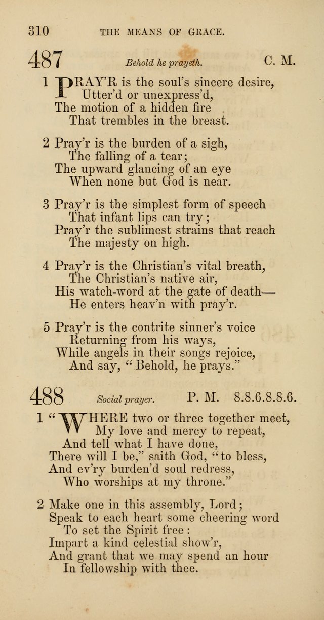 Hymns: selected and original, for public and  private worship (4th ed. 3rd rev. ed.) page 328